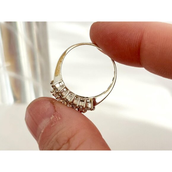 Cocktail Style Multi Gemstone Chunky 925 Sterling Silver Vintage Ring - sz 7 - Picture 10 of 16